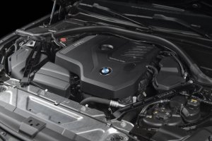 BMW M240i Strut Tower Braces - Front - Dinan - Aluminum - Black - `19-`26