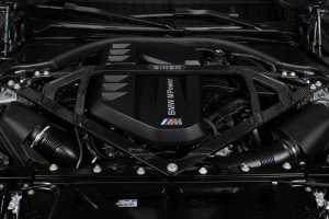 BMW M4 Strut Tower Brace - Dinan - Gloss Twill Carbon - Gloss Carbon Fiber - `21-`26 BMW M4 Strut Tower Brace - Dinan - Gloss Twill Carbon - Gloss Carbon Fiber - `21-`26