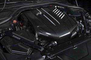 Toyota GR Supra Strut Tower Braces - Front - Dinan - Black - `20-`26