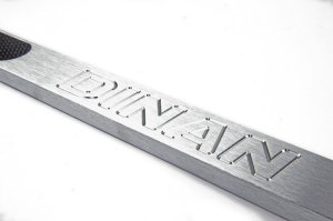 BMW M3 Strut Tower Brace - Front - Dinan - Brushed Aluminum with Carbon Fiber Inlays - `01-`06