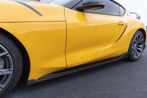 Toyota GR Supra Side Skirts - Dinan - 2x2 Gloss Twill Carbon Fiber - Carbon Fiber - `20-`26 Toyota GR Supra Side Skirts - Dinan - 2x2 Gloss Twill Carbon Fiber - Carbon Fiber - `20-`26