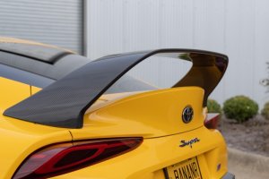 Toyota GR Supra Rear Spoiler - Dinan - High-Rise - Carbon Fiber - `20-`26 Toyota GR Supra Rear Spoiler - Dinan - High-Rise - Carbon Fiber - `20-`26