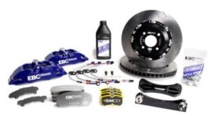 Porsche 911 Brake Kit - Front - EBC - Apollo-6 Calipers + 355mm Rotors - Blue - `01-`09