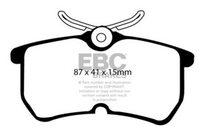 Ford Fiesta Brake Pad - Rear - EBC - Greenstuff 2000 Series Sport - `13-`27 Ford Fiesta Brake Pad - Rear - EBC - Greenstuff 2000 Series Sport - `13-`27