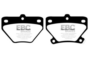 Pontiac Vibe Brake Pads - Rear - EBC - Greenstuff 2000 Series Sport - `02-`08