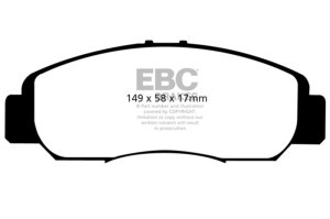 Acura CSX Brake Pads - Front - EBC - Greenstuff 2000 Series Sport - `06-`11