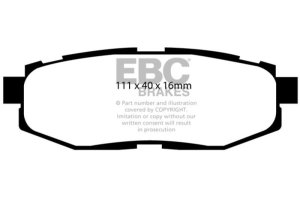 Scion FR-S Brake Pads - Rear - EBC - Greenstuff 2000 Series - `12-`27