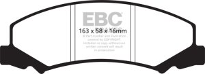 Buick Allure Brake Pads - Front - EBC - Greenstuff 2000 Series - `08-`09 Buick Allure Brake Pads - Front - EBC - Greenstuff 2000 Series - `08-`09