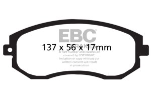 Scion FR-S Brake Pads - Front - EBC - Greenstuff 2000 Series Sport - `12-`27