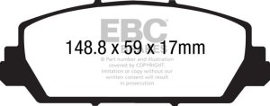 Acura RDX Brake Pads - Front - EBC - Greenstuff - `12-`27