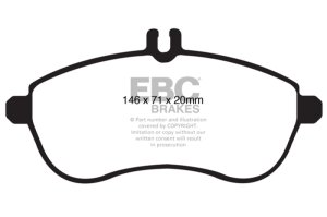 Mercedes-Benz C250 Brake Pads - Front - EBC - Greenstuff 2000 Series - `12-`14