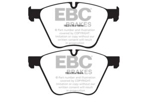BMW 760 Brake Pads - Front - EBC - Greenstuff 2000 Series Sport - `10-`27