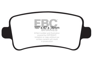 Buick Allure Brake Pads - Rear - EBC - Greenstuff 2000 Series Sport - `10-`27
