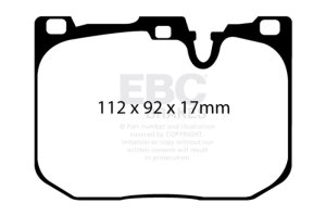 BMW 2 Series Brake Pads - Front - EBC - Greenstuff 2000 Series Sport - `14-`27