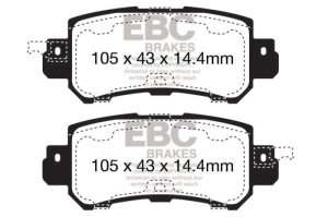 Mazda CX-5 Brake Pads - Rear - EBC - Greenstuff 2000 Series Sport - `12-`27