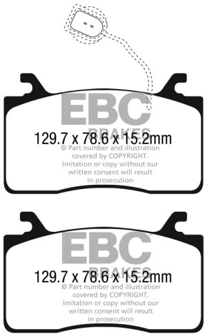 Alfa Romeo Guilia Brake Pads - Front - EBC - Greenstuff 2000 Series Sport - `16-`27