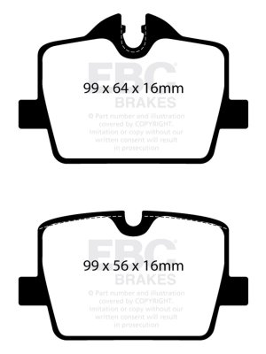 BMW Z4 Brake Pads - Rear - EBC - Greenstuff - `19-`27 BMW Z4 Brake Pads - Rear - EBC - Greenstuff - `19-`27