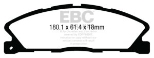 Ford Taurus Brake Pads - Front - EBC - Greenstuff 2000 Series Sport - `13-`27