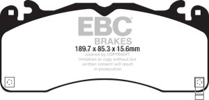 Ford Mustang Brake Pads - Front - EBC - Greenstuff - `15-`27
