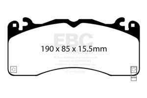 Ford Mustang Brake Pads - Front - EBC - Greenstuff - `15-`27