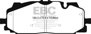 Audi S5 Brake Pads - Front - EBC - Redstuff Ceramic Low Dust - `18-`19