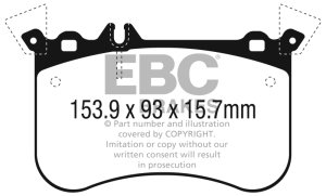 Mercedes-Benz CLA45 AMG Brake Pad Sets - Front - EBC - Redstuff Ceramic - `14-`27