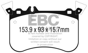Mercedes-Benz CLA45 AMG Brake Pad Sets - Front - EBC - Redstuff Ceramic - `14-`27
