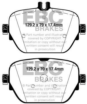 Mercedes-Benz CLS53 AMG Brake Pads - Rear - EBC - Redstuff Ceramic Low Dust - `19-`27