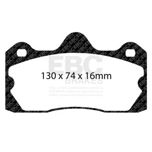 Lotus Evora Brake Pads - Rear - EBC - Yellowstuff - `10-`27