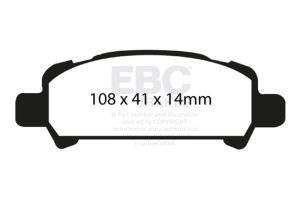 Subaru Baja Brake Pads - Rear - EBC - Yellowstuff - `02-`06