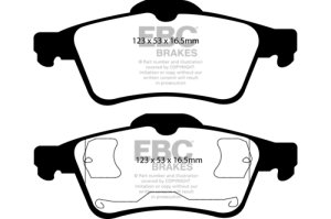 Mazda 3 Brake Pads - Rear - EBC - Yellowstuff - `03-`05