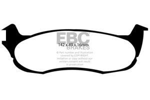 Ford Expedition Brake Pads - Rear - EBC - Yellowstuff - `00-`01 Ford Expedition Brake Pads - Rear - EBC - Yellowstuff - `00-`01