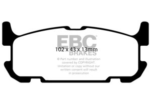 Mazda Miata MX5 Brake Pads - Rear - EBC - Yellowstuff - `04-`05