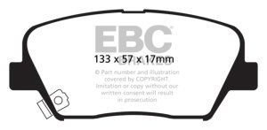 Hyundai Azera Brake Pads - Front - EBC - Yellowstuff - `12-`27