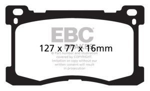 Hyundai Equus Brake Pads - Front - EBC - Yellowstuff - `12-`27