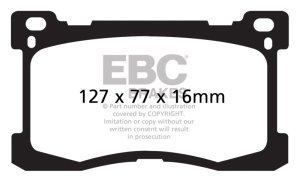 Hyundai Equus Brake Pads - Front - EBC - Yellowstuff - `12-`27