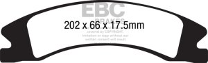 Cadillac Escalade Brake Pads - Front - EBC - Yellowstuff - `15-`27
