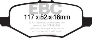Ford Explorer Brake Pads - Rear - EBC - Yellowstuff - `13-`27 Ford Explorer Brake Pads - Rear - EBC - Yellowstuff - `13-`27