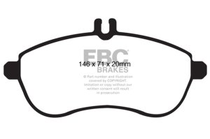 Mercedes-Benz C250 Brake Pads - Front - EBC - Yellowstuff - `12-`14