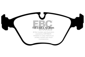 BMW X5 Brake Pads - Front - EBC - Yellowstuff - `10-`14 BMW X5 Brake Pads - Front - EBC - Yellowstuff - `10-`14