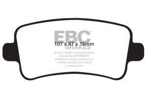 Buick Allure Brake Pads - Rear - EBC - Yellowstuff - `10-`27