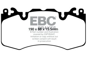 Land Rover Range Rover Brake Pads - Front - EBC - Yellowstuff Street and Track - `13-`27