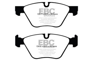 BMW 528 Brake Pads - Front - EBC - Yellowstuff - `11-`27