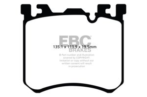 BMW X5M Brake Pads - Front - EBC - Yellowstuff - `10-`27