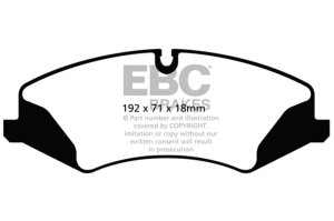 Land Rover LR4 Brake Pads - Front - EBC - Yellowstuff Street and Track - `14-`27