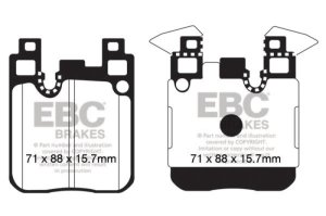 BMW M3 Brake Pads - Rear - EBC - Yellowstuff - `14-`27