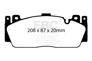 BMW M5 Brake Pads - Front - EBC - Yellowstuff - `12-`27