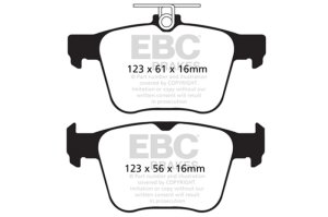 Audi S3 Brake Pads - Rear - EBC - Yellowstuff - `14-`20 Audi S3 Brake Pads - Rear - EBC - Yellowstuff - `14-`20