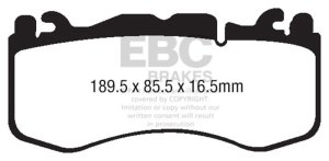 Aston Martin Vantage Brake Pads - Front - EBC - Yellowstuff - `12-`27