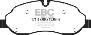 Ford Transit 150 Brake Pads - Front - EBC - Yellowstuff - `15-`27